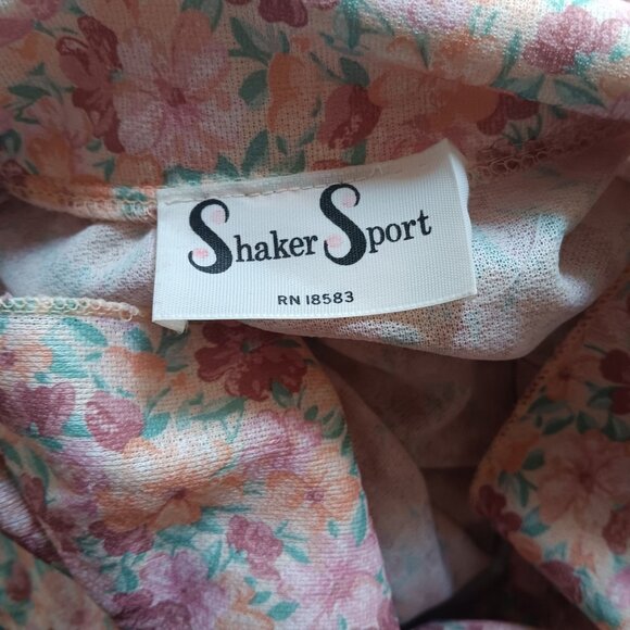 Vintage Women's Large Granny Blouse 1970's Floral Puff Sleeves Collared Neckline - Picture 6 of 6